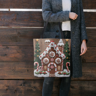 Weihnachts-Gingerbrot-Haus Tasche