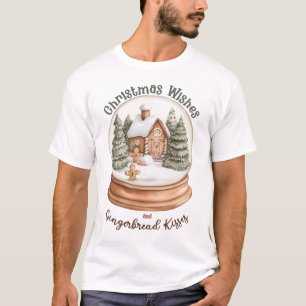 Weihnachts-Gingerbrot Holiday Snow Globe T-Shirt