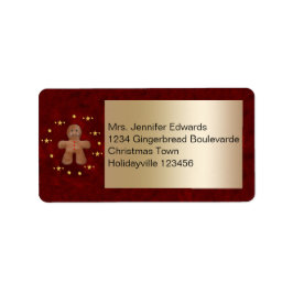 Weihnachts-Gingerbrot-Rücksendeadressen-Aufkleber Adressaufkleber