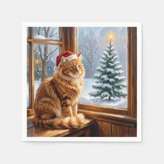 Weihnachts-Gingermaus Serviette (Vorderseite)