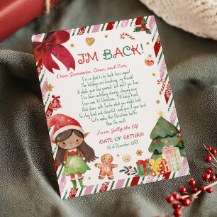 Weihnachts-Girl-Brief von der Elf-Letter-Karte Einladung