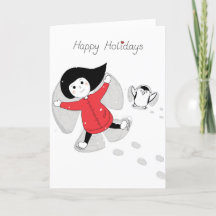 Weihnachts-Girl-Engel-Urlaubskarte