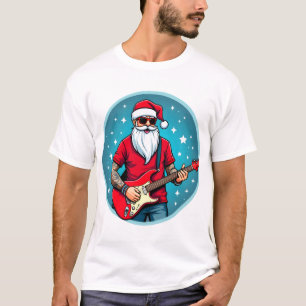 Weihnachts-Gitarrist  Rockmusik Weihnachten (2) T-Shirt