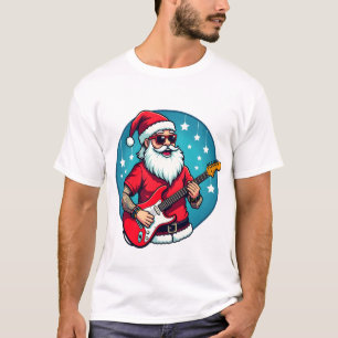 Weihnachts-Gitarrist  Rockmusik Weihnachten (3) T-Shirt