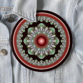 Weihnachts-glänzende runde Dekoration Button