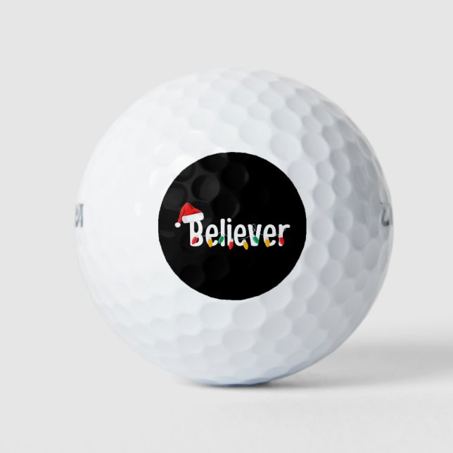 Weihnachts-Glaube | Santa Claus Xmas Lights Golfball (Vorderseite)