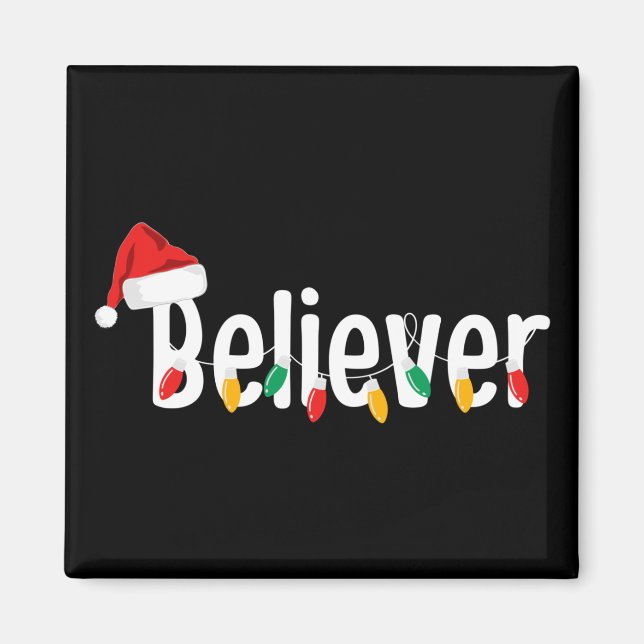 Weihnachts-Glaube | Santa Claus Xmas Lights Magnet (Vorne)