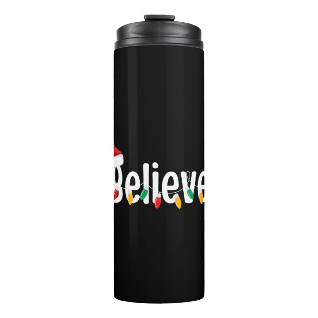 Weihnachts-Glaube | Santa Claus Xmas Lights Thermosbecher (Vorderseite)