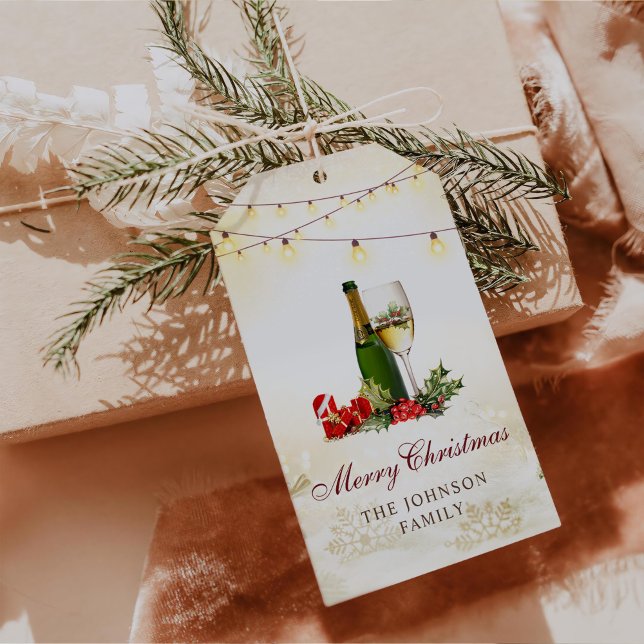 Weihnachts Glitzer Cocktail Party Geschenkanhänger (Von Creator hochgeladen)