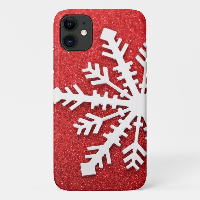 Weihnachts-Glitzern Case-Mate iPhone Hülle (Rückseite)