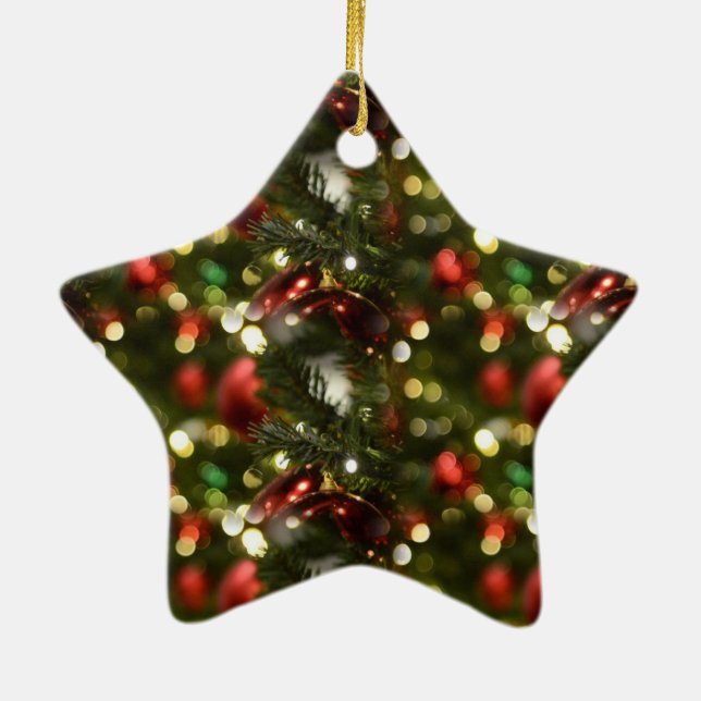 Weihnachts-Glitzern Keramik Ornament (Hinten)