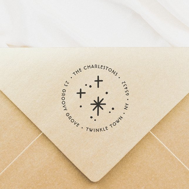 Weihnachts-Glitzern Rücksendeadresse Permastempel (Von Creator hochgeladen)