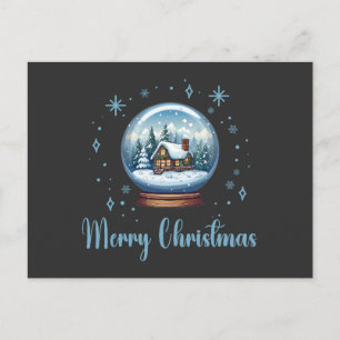 Weihnachts-Globe-Schneezauber Feiertagspostkarte