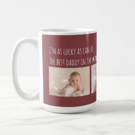 Weihnachts-Glück-Me-Best-Daddy-Fotos individuell Kaffeetasse