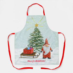 Weihnachts-Gnom-Apran mittel Schürze