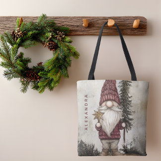 Weihnachts-Gnom für die Feiertage Benutzerdefinier Tasche