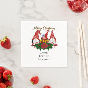Weihnachts-Gnom Für Die Feiertage Trendig Serviette