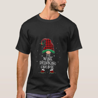 Weihnachts-Gnom für Frauen, der Wein trinkt, passe T-Shirt