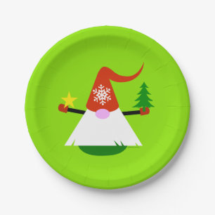 Weihnachts-Gnom Pappteller