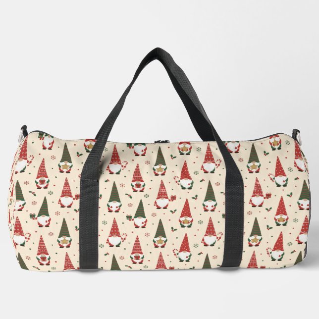 Weihnachts-Gnom-Partei-Muster Duffle Bag (Vorderseite)