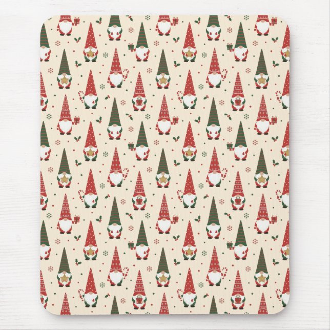 Weihnachts-Gnom-Partei-Muster Mousepad (Vorne)