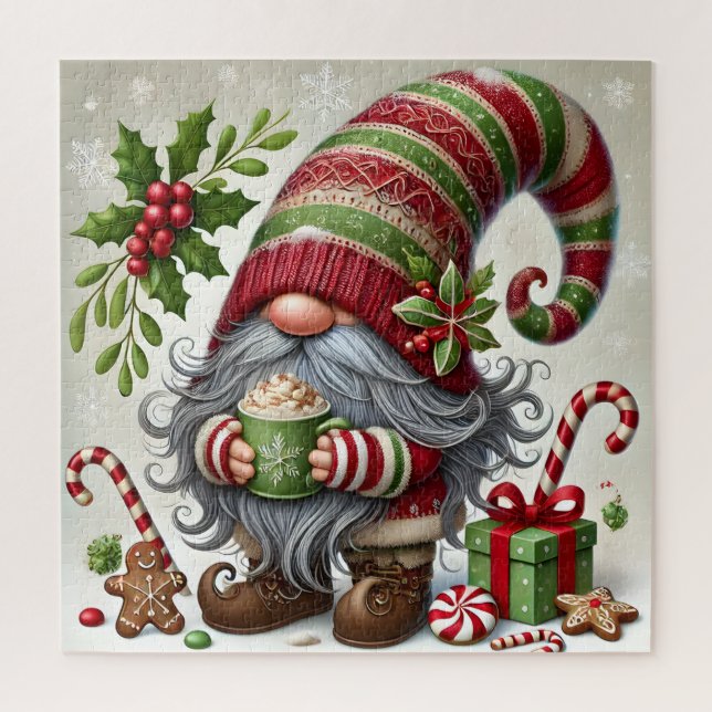 Weihnachts-Gnom-Puzzle (Vertikal)
