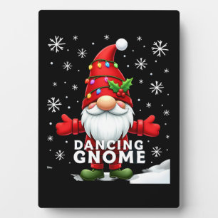 Weihnachts-Gnom Tanz-Gnom Familienweihnachten (4) Fotoplatte