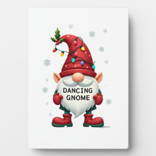 Weihnachts-Gnom tanzender Gnom Familienweihnachten Fotoplatte