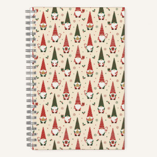 Weihnachts-Gnom-Weihnachtsfeier-Muster Notizbuch