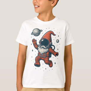 Weihnachts-Gnom Weltraum-Astronaut Lustig Galaxie T-Shirt