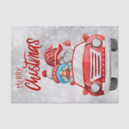 Weihnachts-Gnome-Auto Seidenpapier