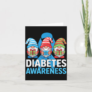 Weihnachts-Gnome Diabetes-Bewusstsein Karte
