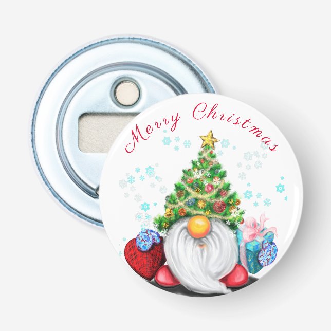 Weihnachts-Gnome-Flaschenöffner Flaschenöffner (Vorderseite)