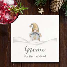 Weihnachts-Gnome für Feiertage Serviette