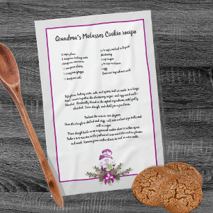 Weihnachts-Gnome-Girlande Grau Rezept Andenken Kit Geschirrtuch