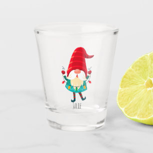 Weihnachts Gnome Holding Weihnachtsleuchten Schnapsglas