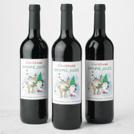 Weihnachts Gnome Juice Braut von Gnomes für .. Weinetikett