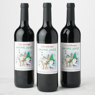 Weihnachts Gnome Juice Braut von Gnomes für .. Weinetikett
