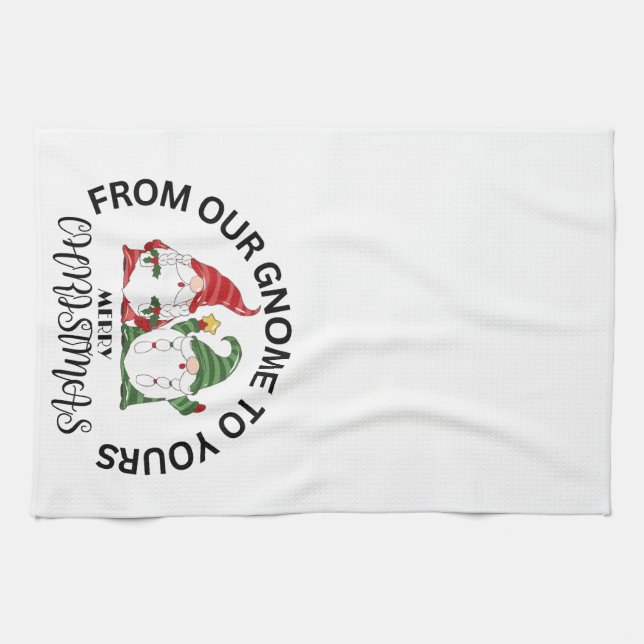 Weihnachts Gnome Küche Teetuch Geschirrtuch (Horizontal)