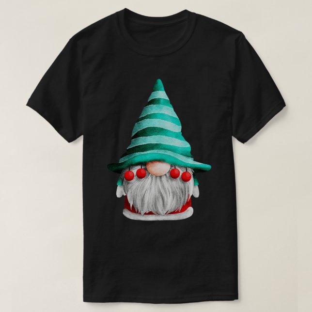Weihnachts-Gnome mit Hut und Bart Holiday Red Pre T-Shirt (Design vorne)