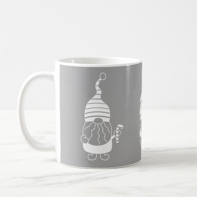 Weihnachts Gnome moderne Skandi Dekoration Kaffeetasse (Links)