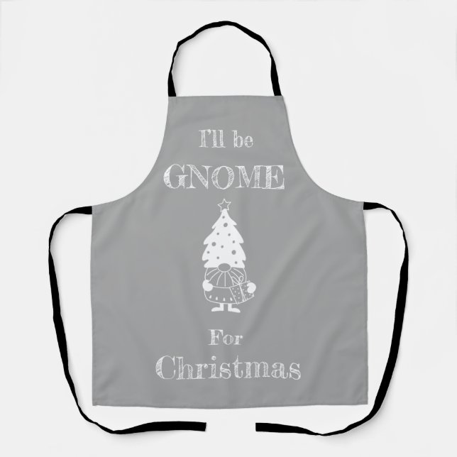 Weihnachts Gnome moderne Skandi Dekoration Schürze (Vorderseite)