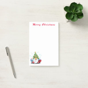 Weihnachts-Gnome-Post-Hinweise Post-it Klebezettel