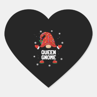 Weihnachts-Gnome Queen Gnome Familie Weihnachten Herz-Aufkleber