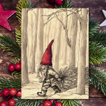 Weihnachts-Gnome schneiden Weihnachtsbaum Feiertagskarte<br><div class="desc">Weihnachts-Weihnachtsbaum-Weihnachtskarte schneiden und ziehen Weihnachtsbaum Weihnachtskarte.</div>