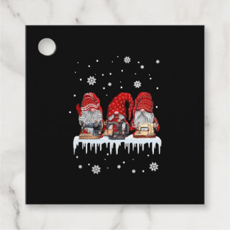 Weihnachts-Gnome Shirt Rote Nomenklatur Nähmaschin Geschenkanhänger