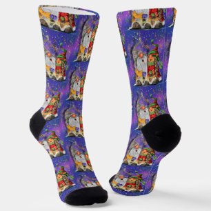 Weihnachts-Gnome-Socken Socken
