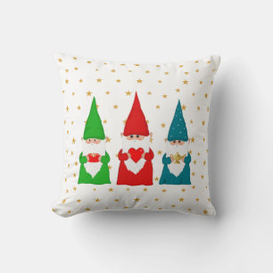 Weihnachts-Gnome & Sterne Kissenhülle Kissen