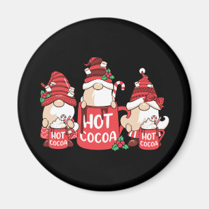 Weihnachts-Gnome und heiße Kakao Magnet