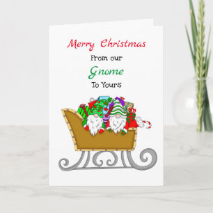 Weihnachts-Gnome   Von unserem Gnom zu Ihrem Grußk Karte